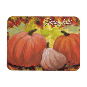Thanksgiving Pumpkins #2 Fall Autumn Leaves Magnet