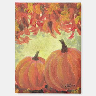Thanksgiving Pumpkins #3 Fall Autumn Leaves Magnet
