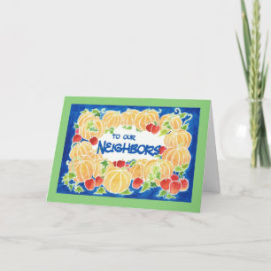 Thanksgiving Pumpkins Card for Neighbours