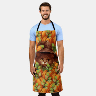 THANKSGIVING PUMPKINS CUTE CAT APRON