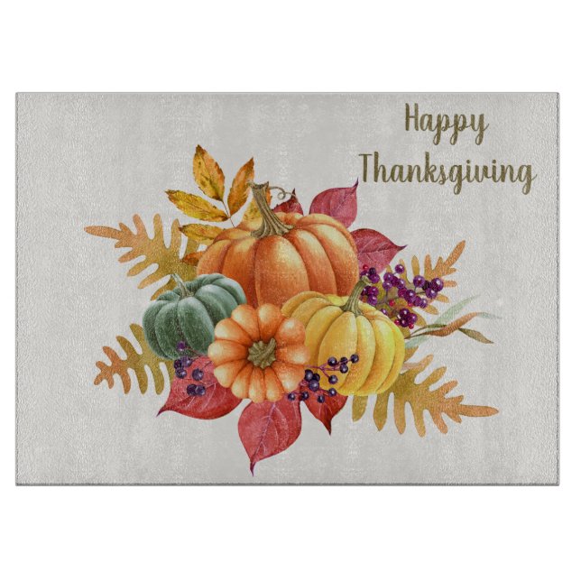 Thanksgiving Pumpkins Cutting Board (Front)