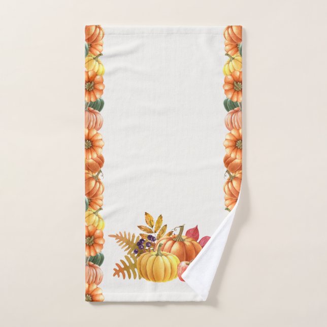 Thanksgiving Pumpkins Hand Towel (Hand Towel)