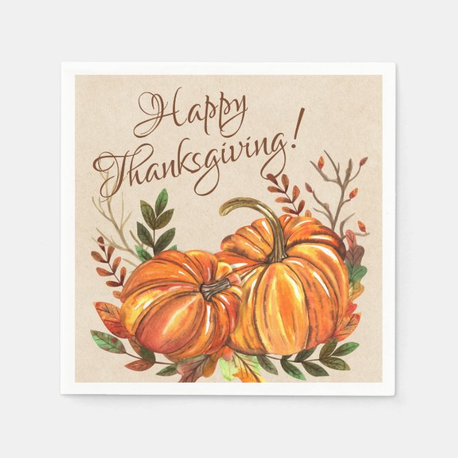 Thanksgiving Pumpkins Napkin (Front)
