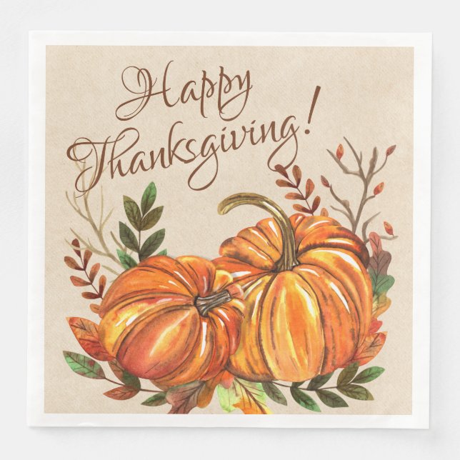 Thanksgiving Pumpkins Napkin (Front)