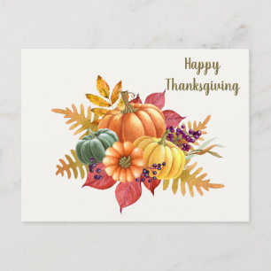 Thanksgiving Pumpkins Postcard