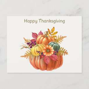 Thanksgiving Pumpkins Postcard