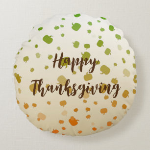 Thanksgiving Pumpkins Round Cushion
