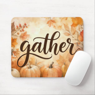 Thanksgiving Pumpkins with Gather Text Mouse Pad