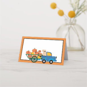 Thanksgiving Pumpkins   Write In Your Guest's Name Place Card