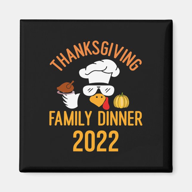 thanksgiving pyjamas for family matching fall turk magnet (Front)