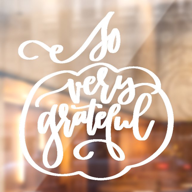 Thanksgiving Quote and Pumpkin Window Decal (Sheet 2)