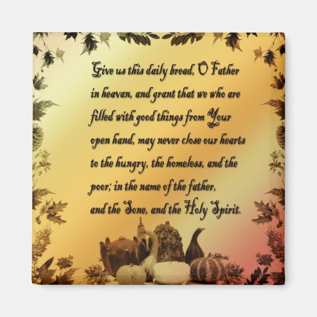 Thanksgiving Quote Magnet (Front)