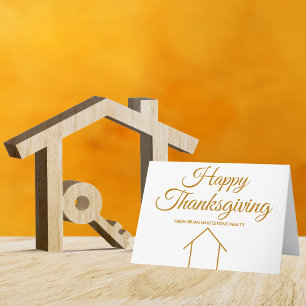 Thanksgiving Real Estate Company Gold Corporate Card