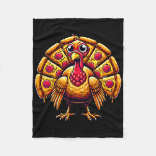 Thanksgiving Redefined The Pizza-turkey Combo A Hu Fleece Blanket