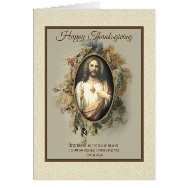 Thanksgiving Religious Sacred Heart of Jesus (Front)