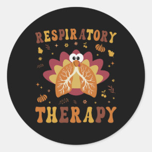 Thanksgiving Respiratory Therapy Therapist Fall Au Classic Round Sticker