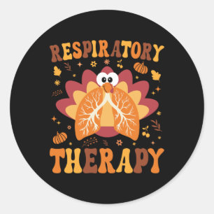 Thanksgiving Respiratory Therapy Therapist Fall Au Classic Round Sticker