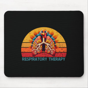 Thanksgiving Respiratory Therapy Vintage Fall Autu Mouse Pad