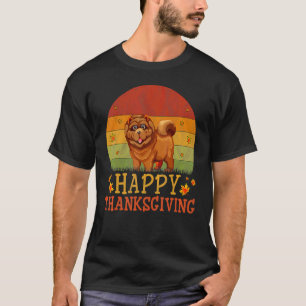Thanksgiving Retro Chow Chow Dog Thanksgiving Par T-Shirt
