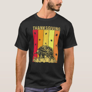 Thanksgiving Retro Echidna Matching Family Pyjamas T-Shirt