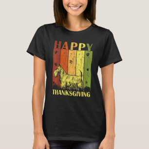Thanksgiving Retro Scottish Terrier Dog Thanksgivi T-Shirt