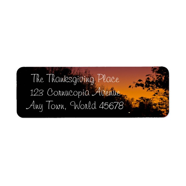 Thanksgiving Return Address Labels by RoseWrites (Front)