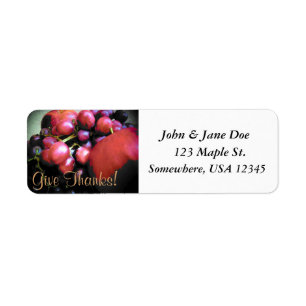 Thanksgiving Return Label Return Address Label
