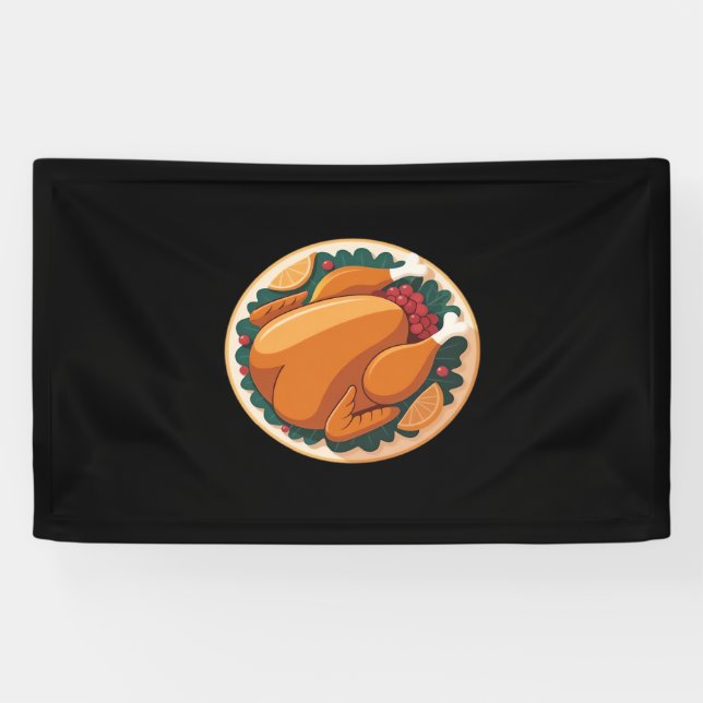 Thanksgiving Roast Turkey – Festive Holiday Feast  Banner (Horizontal)