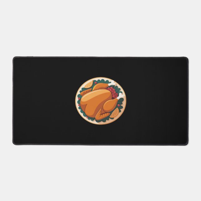 Thanksgiving Roast Turkey – Festive Holiday Feast  Desk Mat (Front)