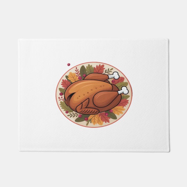 Thanksgiving Roast Turkey – Festive Holiday Feast  Doormat (Front)
