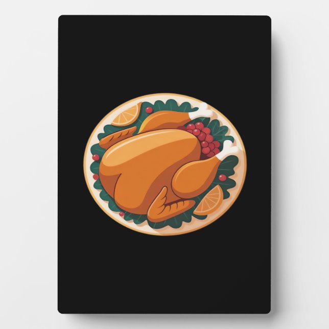 Thanksgiving Roast Turkey – Festive Holiday Feast  Plaque (Front)