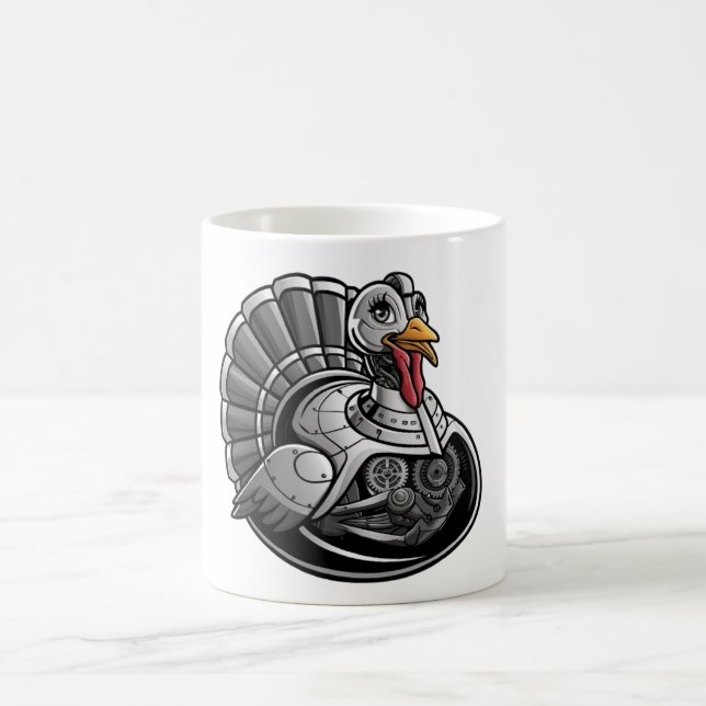 THANKSGIVING ROBOTIC TURKEY COFFEE MUG (Center)