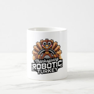 THANKSGIVING ROBOTIC TURKEY COFFEE MUG