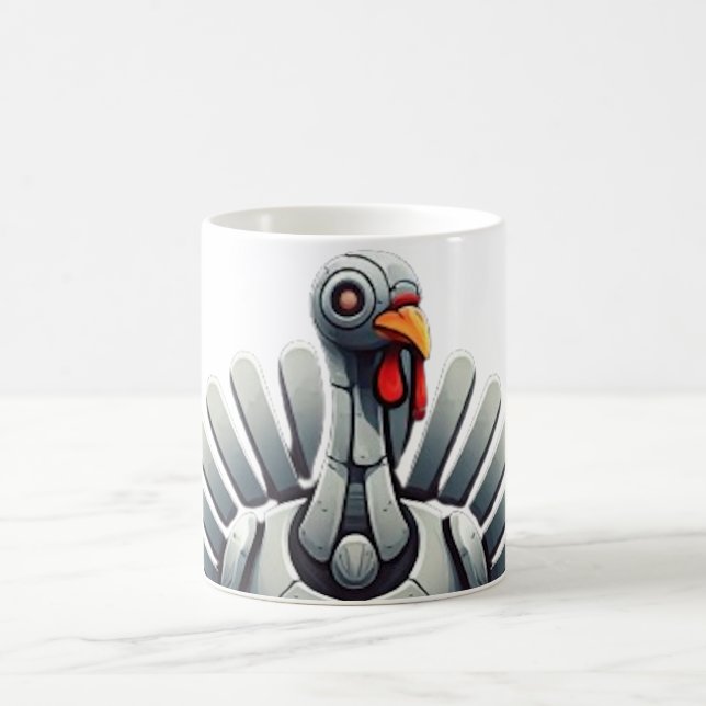 THANKSGIVING ROBOTIC TURKEY Mug (Center)