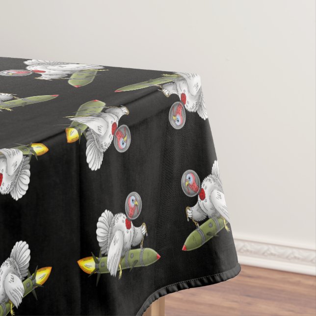 Thanksgiving Rocket Turkey Tablecloth (In Situ)