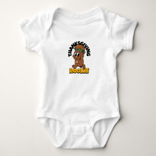 Thanksgiving Rookie Baby Bodysuit