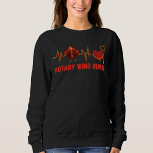 Thanksgiving Rotary Wing Nurse Heartbeat Stethosco Sweatshirt