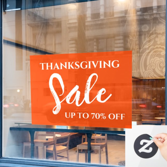 Thanksgiving Sale Sign, Retail Shop Signage, Store (Cafe Window)