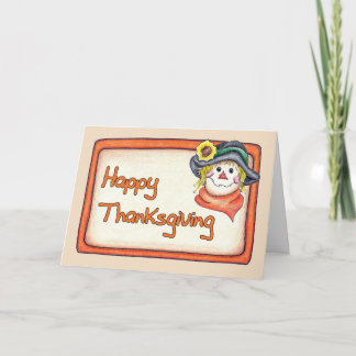 Thanksgiving Scarecrow Holiday Card