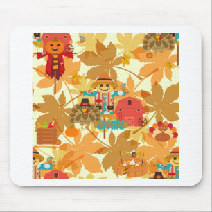 thanksgiving scarecrow mouse pad