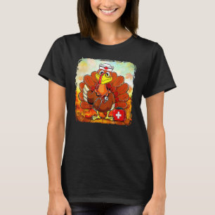 Thanksgiving Scrub Tops Women Turkey Nurse Holiday