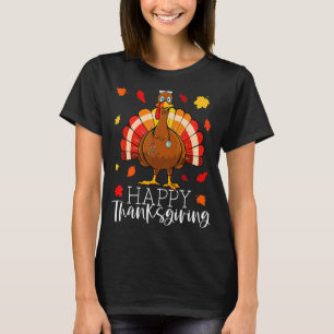 Thanksgiving Scrub Women Nurse Turkey Holiday Nurs T-Shirt