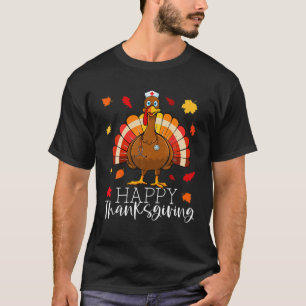 Thanksgiving Scrub Women Nurse Turkey Holiday Nurs T-Shirt