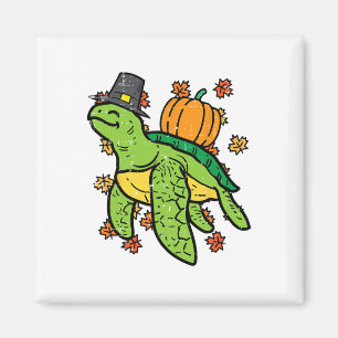 Thanksgiving Sea Turtle Cute Tortoise Fall Men Wom Magnet