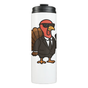 Thanksgiving Secret Agent Turkey Classic T-Shirt Thermal Tumbler