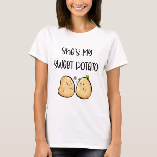 Thanksgiving She's My Sweet Potato I Yam Couples T T-Shirt