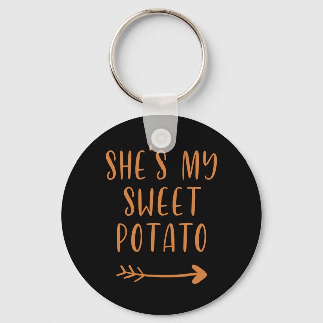 Thanksgiving She's My Sweet Potato I Yam Set  Key Ring (Front)