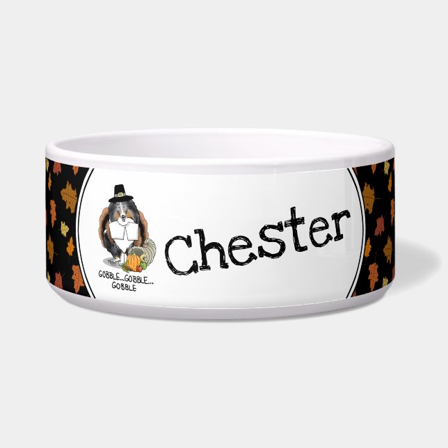 Thanksgiving Shetland Sheepdog (blue merle) Funny (Front)