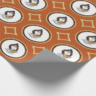 Thanksgiving Shetland Sheepdog (blue merle) Funny Wrapping Paper