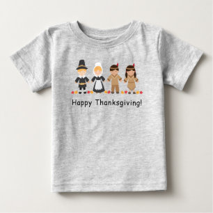 Thanksgiving Shirt for Baby - Grey
